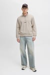 Jack & Jones Essentials Jjesoho Pamuklu Regular Fit Fermuarlı Dik Yak Erkek Sweat 12278793 TAŞ