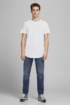 Jack & Jones Essentials Organik Pamuklu Regular Fit Bisiklet Yaka Erkek T Shirt 12113648 BEYAZ