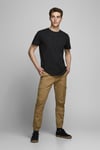 Jack & Jones Essentials Organik Pamuklu Regular Fit Bisiklet Yaka Erkek T Shirt 12113648 SİYAH
