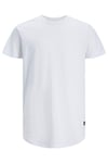 Jack & Jones Essentials Organik Pamuklu Regular Fit Bisiklet Yaka Erkek T Shirt 12113648 BEYAZ
