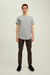 Jack & Jones Essentials Organik Pamuklu Regular Fit Bisiklet Yaka Erkek T Shirt 12113648 AÇIK GRİ
