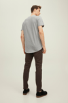 Jack & Jones Essentials Organik Pamuklu Regular Fit Bisiklet Yaka Erkek T Shirt 12113648 AÇIK GRİ