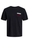 Jack & Jones Essentials Pamuklu Slim Fit Bisiklet Yaka Erkek T Shirt 12233999 SİYAH-KIRMIZI