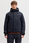 Jack & Jones Jjalpes Regular Fit Kapüşonlu Yaka Su Geçirmez Erkek Mont 12284649 KOYU LACIVERT
