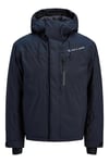 Jack & Jones Jjalpes Regular Fit Kapüşonlu Yaka Su Geçirmez Erkek Mont 12284649 KOYU LACIVERT