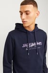 Jack & Jones Jjalvis Pamuklu Relaxed Fit Kapüşonlu Yaka Erkek Sweat 12256848 LACİVERT