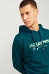 Jack & Jones Jjalvis Pamuklu Relaxed Fit Kapüşonlu Yaka Erkek Sweat 12256848 KOYU YEŞİL