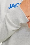 Jack & Jones Jjalvis Pamuklu Relaxed Fit Kapüşonlu Yaka Erkek Sweat 12256848 AÇIK GRİ