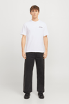 Jack & Jones Jjbeau % 100 Pamuk Relaxed Fit Bisiklet Yaka Erkek T Shirt 12275012 BEYAZ