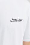 Jack & Jones Jjbeau % 100 Pamuk Relaxed Fit Bisiklet Yaka Erkek T Shirt 12275012 BEYAZ