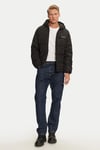 Jack & Jones Jjben Logolu Regular Fit Kapüşonlu Erkek Mont 12256905 SİYAH