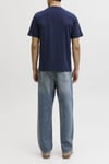 Jack & Jones Jjbrandon Pamuklu Regular Fit Logolu Bisiklet Yaka Erkek T Shirt 12288113 LACİVERT