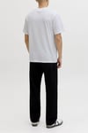 Jack & Jones Jjbrandon Pamuklu Regular Fit Logolu Bisiklet Yaka Erkek T Shirt 12288113 BEYAZ