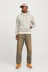 Jack & Jones Jjecorp Pamuklu Regular Fit Logolu Kapüşonlu Erkek Sweat 12152840 TAŞ
