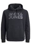 Jack & Jones Jjecorp Regular Fit Kapüşonlu Erkek Sweat 12152840 SİYAH-SİYAH