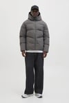 Jack & Jones Jjglobal Regular Fit Kapüşonlu Erkek Mont 12283517 GRİ