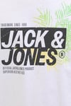 Jack & Jones Jjjaxon Pamuklu Regular Fit Logo Baskılı Erkek T Shirt 12269390 BEYAZ