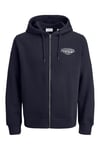 Jack & Jones Jjmakoto Pamuk Karışımlı Regular Fit Kapüşonlu Erkek Sweat 12278607 LACİVERT