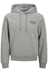 Jack & Jones Jjmakoto Pamuk Karışımlı Regular Fit Baskılı Kapüşon Yaka Erkek Sweat 12278606 AÇIK GRİ