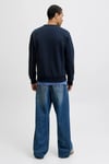 Jack & Jones Jjmakoto Regular Fit Bisiklet Yaka Erkek Sweat 12278601 LACİVERT