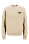 Jack & Jones Jjmakoto Regular Fit Bisiklet Yaka Erkek Sweat 12278601 KREM