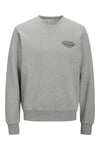 Jack & Jones Jjmakoto Regular Fit Bisiklet Yaka Erkek Sweat 12278601 AÇIK GRİ