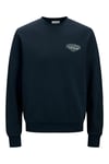 Jack & Jones Jjmakoto Regular Fit Bisiklet Yaka Erkek Sweat 12278601 LACİVERT