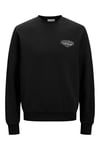 Jack & Jones Jjmakoto Regular Fit Bisiklet Yaka Erkek Sweat 12278601 SİYAH