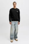 Jack & Jones Jjmakoto Regular Fit Bisiklet Yaka Erkek Sweat 12278601 SİYAH