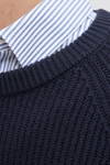 Jack & Jones Jjpannel Pamuk Karışım Regular Fit Bisiklet Yaka Erkek Kazak 12278916 LACİVERT