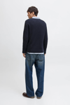 Jack & Jones Jjpannel Pamuk Karışım Regular Fit Bisiklet Yaka Erkek Kazak 12278916 LACİVERT