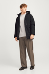 Jack & Jones Jjpayne Rüzgar Geçirmez Regular Fit Kapüşonlu Erkek Mont 12256884 SİYAH
