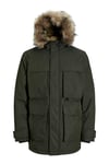 Jack & Jones Jjstar Regular Fit Rüzgara Dayanıklı Kapüşonlu Erkek Parka 12256892 HAKİ