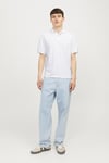 Jack & Jones Originals Jorfrederiksberg % 100 Pamuk Regular Fit Düğmeli Erkek Polo Yaka T Shirt 12263111 BEYAZ