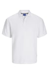 Jack & Jones Originals Jorfrederiksberg % 100 Pamuk Regular Fit Düğmeli Erkek Polo Yaka T Shirt 12263111 BEYAZ
