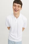 Jack & Jones Originals Jorfrederiksberg % 100 Pamuk Regular Fit Düğmeli Erkek Polo Yaka T Shirt 12263111 BEYAZ