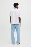 Jack & Jones Originals Jorislington Pamuklu Oversize Fit Bisiklet Yaka Erkek T Shirt 12273157 BEYAZ