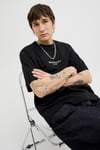 Jack & Jones Originals Jorislington Pamuklu Oversize Fit Bisiklet Yaka Erkek T Shirt 12273157 SİYAH