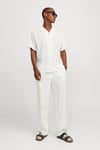 Jack & Jones Originals Jorluke Pamuklu Relaxed Fit Kısa Kollu Poplin Erkek Gömlek 12255781 BEYAZ