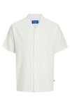 Jack & Jones Originals Jorluke Pamuklu Relaxed Fit Kısa Kollu Poplin Erkek Gömlek 12255781 BEYAZ
