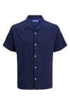 Jack & Jones Originals Jorluke Pamuklu Relaxed Fit Kısa Kollu Poplin Erkek Gömlek 12255781 SAKS