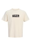 Jack & Jones Originals Jormontauk Logolu Pamuklu Erkek T Shirt 12297890 KREM