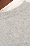 Jack & Jones Originals Jorollie Yün Karışımlı Relaxed Fit Bisiklet Yaka Örme Erkek Kazak 12215468 AÇIK GRİ