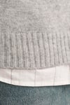 Jack & Jones Originals Jorollie Yün Karışımlı Relaxed Fit Bisiklet Yaka Örme Erkek Kazak 12215468 AÇIK GRİ