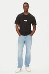 Jack & Jones Originals Jorsplit Logo Baskılı % 100 Pamuk Regular Fit Bisiklet Yaka Erkek T Shirt 12273182 SİYAH