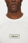 Jack & Jones Originals Jorsplit Logo Baskılı % 100 Pamuk Regular Fit Bisiklet Yaka Erkek T Shirt 12273182 BEYAZ