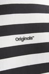 Jack & Jones Originals Jorvesterbro % 100 Pamuk Relaxed Fit Çizgili Erkek T Shirt 12265748 SİYAH-BEYAZ