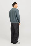 Jack & Jones Originals Jorvesterbro Bisiklet Yaka Relaxed Fit Erkek Sweat 12241694 KOYU GRİ