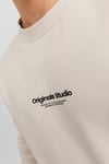 Jack & Jones Originals Jorvesterbro Bisiklet Yaka Relaxed Fit Erkek Sweat 12241694 AÇIK BEJ