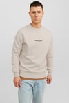 Jack & Jones Originals Jorvesterbro Bisiklet Yaka Relaxed Fit Erkek Sweat 12241694 AÇIK BEJ